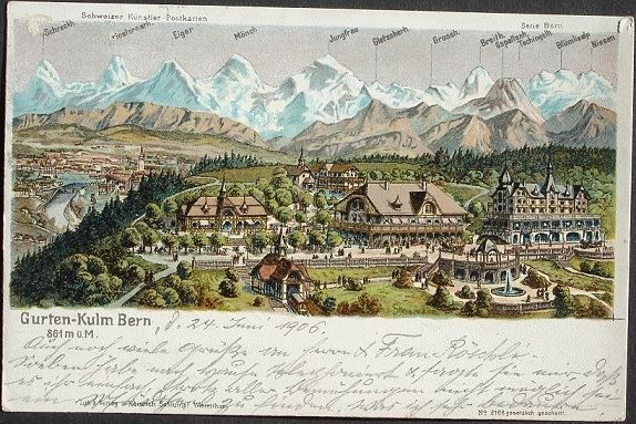 Cartoline postali: LITHO Gurten-Kulm BERN – Usato da Jona venduto da philajona