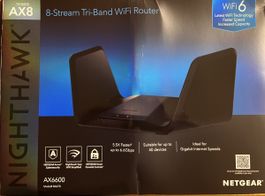  NETGEAR Nighthawk RAX70 WiFi 6 Router AX6600 Tri-Band 8-Str