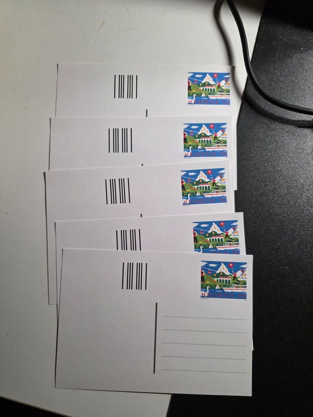 Alle Briefmarken: 5 Postkarten mit 70er Frankatur – Neu (gemäss Beschreibung) aus Walterswil BE von Lonitti 1