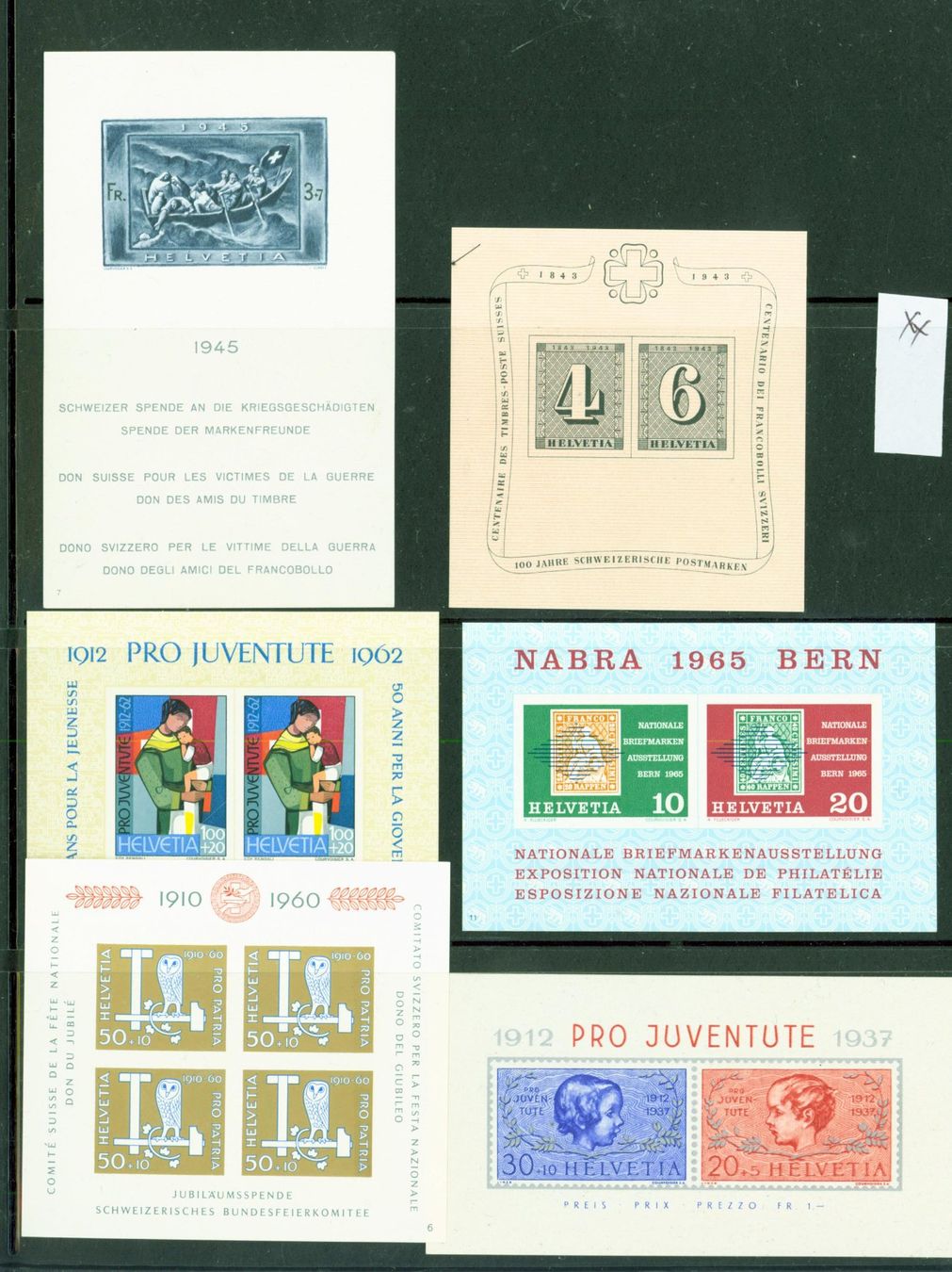 Alle Briefmarken: Blocks CH postfrisch mit Spendenblock (Q854) – Neu (gemäss Beschreibung) aus Seuzach von Harri19