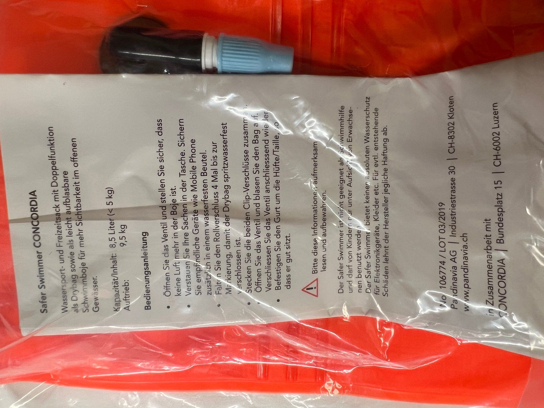 Borse: NEU DryBag oder Schwimmbohe Concordia orange, 8.5 Liter – Nuovo e nell'imballaggio originale da Unterengstringen venduto da hausraus