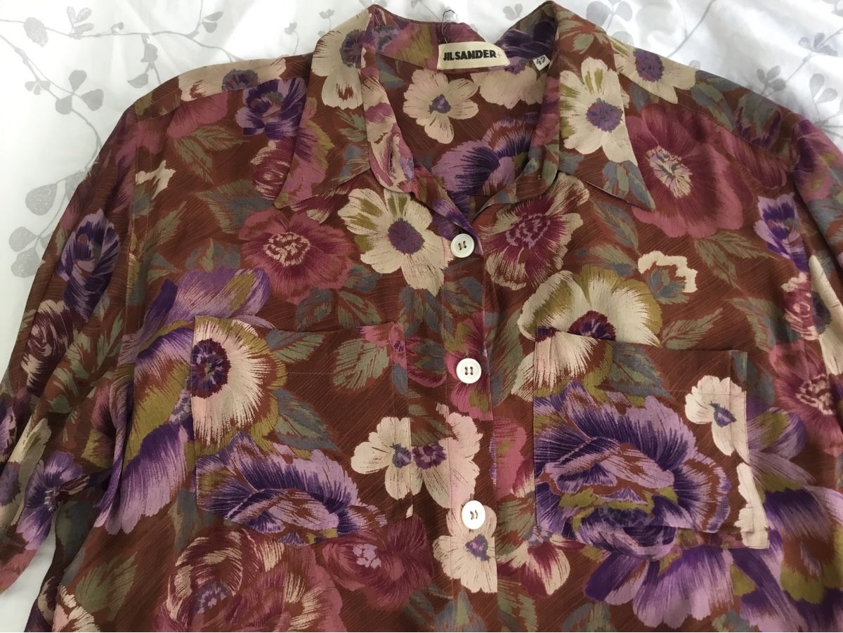 Jil Sander Camicette: JIL SANDER Bluse Vintage, Gr 36, 100% Seide – Usato da Zürich venduto da Mameloschn 1