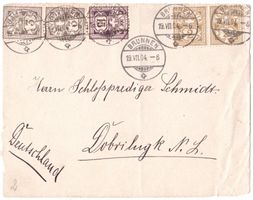 Briefvorderseite 1904 an Schlossprediger Schmidt, Dobrilugk