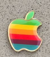 Pin zum Aufkleben Apple Computer 1980, fairer Versand