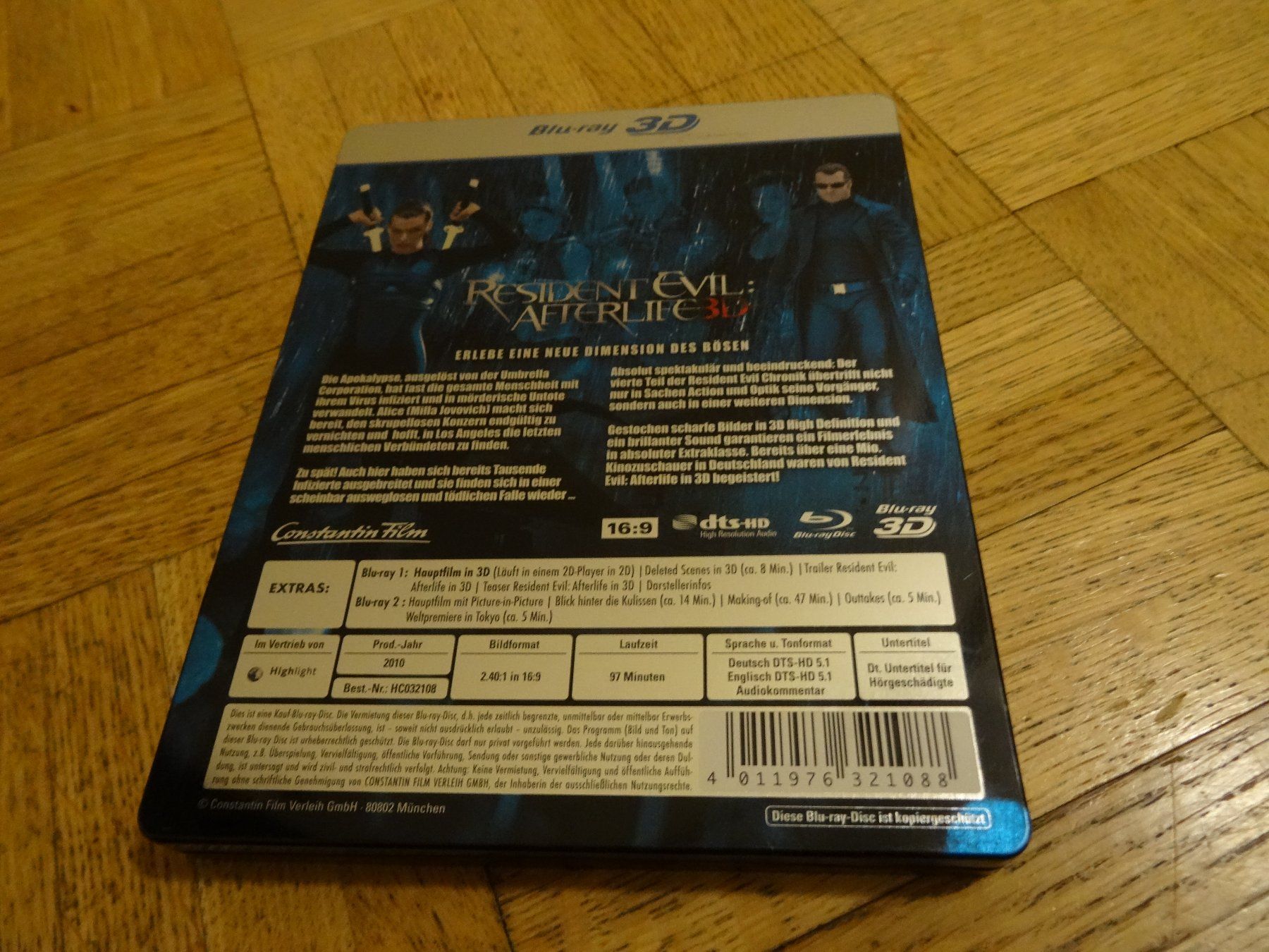Tutti i DVDs: Resident Evil - Afterlife 3D STEELBOOK – Usato da Olten venduto da Disc-Verkauf 2