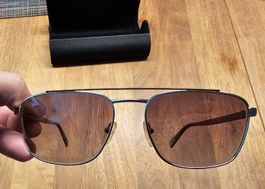 Prada Sonnenbrille Silber / Braun