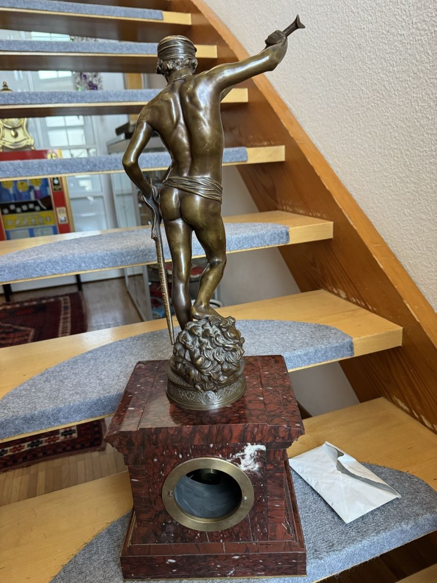 Skulpturen & Statuen: Bronze statue a.mercie mit uhr – Gebraucht aus Zunzgen von milesdavis76 4