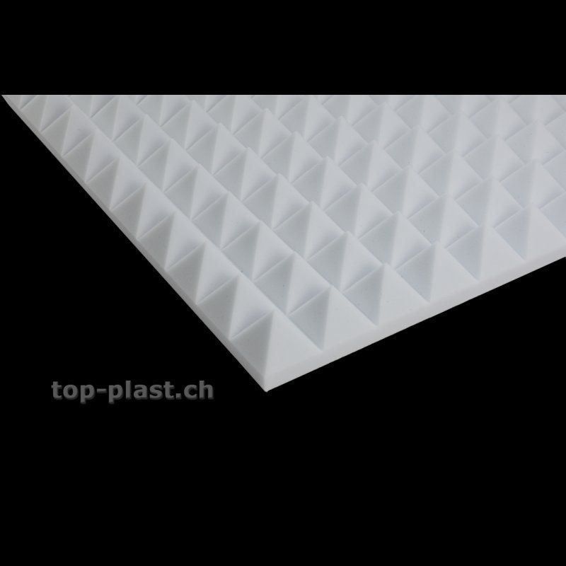 Materiale di riempimento: 4 Stück Pyramidenschaumstoff 5cm Basotect weiss – Nuovo e nell'imballaggio originale da Pfyn venduto da TopPlastGmbH
