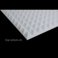 4 Stück Pyramidenschaumstoff 5cm Basotect weiss