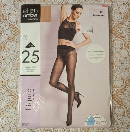 Ellen Amber Figura Make Up 25den Strumpfhose Gr.XL Porcelain