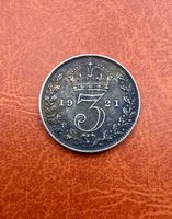 Pièce de monnaie 3 Pence George V 1921 en argent