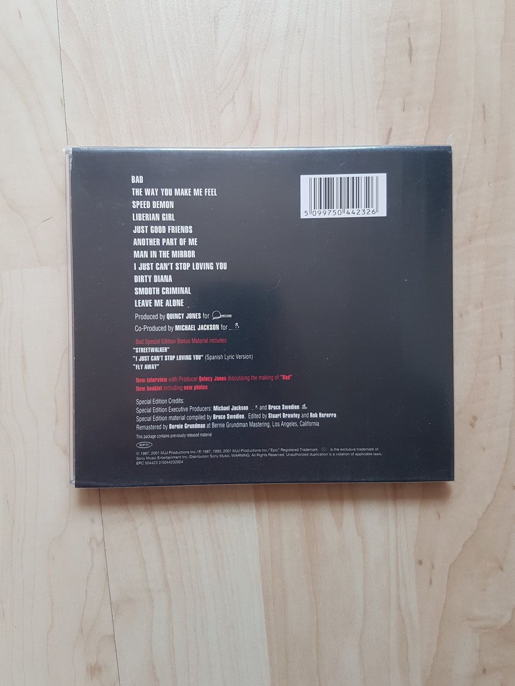 CDs: Michael Jackson: Bad (Special Edition) CD 2001 – Gebraucht aus Bischofszell von icubus69 1
