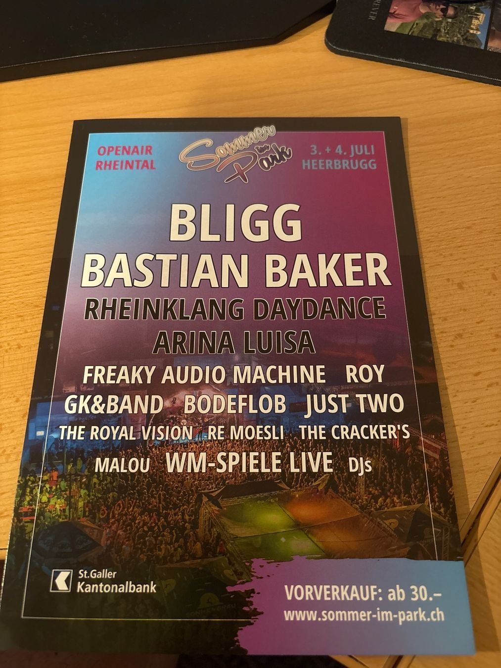 Biglietti: 2 Tickets OpenAir Sommer im Park Samstag – Nuovo e nell'imballaggio originale da Montlingen venduto da RL03 3
