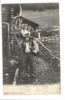 Senn trägt seine Liebste auf die Alp - "Brautfuder" - 1909