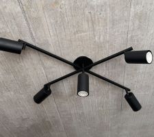 Deckenlampe, Metall schwarz