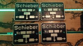 Blechschilder Aluschilder für Schieber Wasserleitung