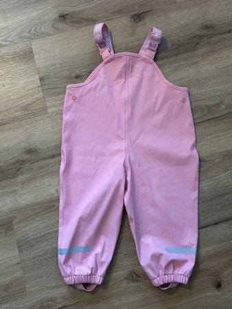 Regenhose Latzhose Grösse 86 rosa gebraucht aber gut
