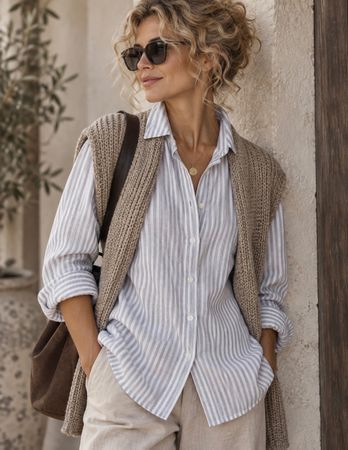 Tolle bluse aus 100% Leinen Gr.XS-S