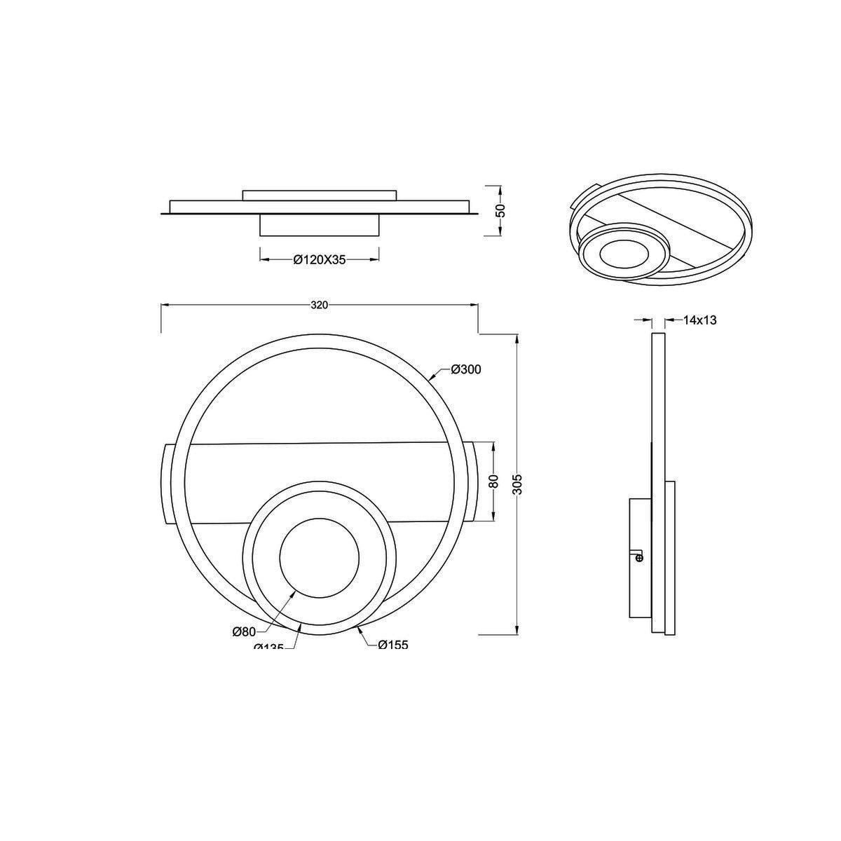 Lampadari & plafoniere: LED Deckenleuchte, 32 cm x 31 cm – Nuovo (secondo la descrizione) da Kreuzlingen venduto da Smart-Light 5