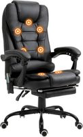 Bürostuhl mit 7 Punkt Massage schwarz
