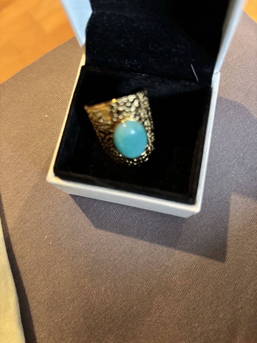 Anelli: Bague pierre bleue taille réglable – Usato da Vevey venduto da mar_q6ms 2