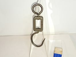 1 antiker Aufhänge Ring Haken, Schmiedeisen (LOT925#AEW0)