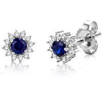 Diamanten Ohrringe mit Saphir und Gold