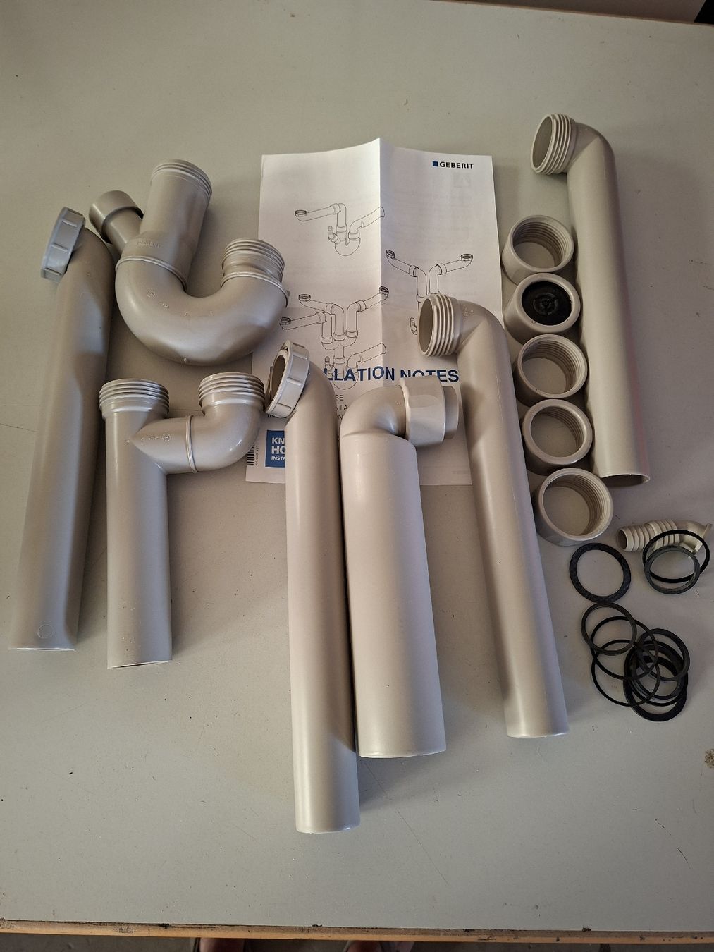 Rubinetteria: Geberit Siphon grau L=15-30cm – Nuovo e nell'imballaggio originale da Oberhasli venduto da Cortina 1