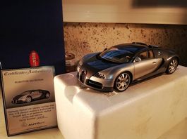 Zu Verk.-Bugatti EB16.4 Veiron Showcar-grau-Auto-Art-in 1:18