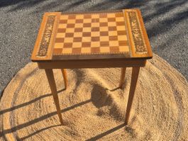 Table de jeu d échecs en bois,  avec boîte à musique