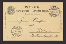 Postkarte Ganzsache 1904 Stempel Bern