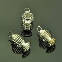 5 Anhänger Laterne Metall wire 21x10mm