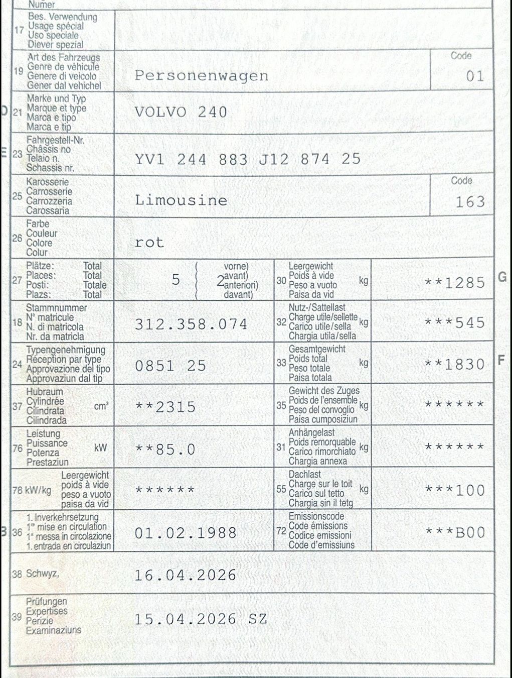 Volvo Automobili: Volvo 240 GLT – Usato da Siebnen venduto da arl_j7d5 6