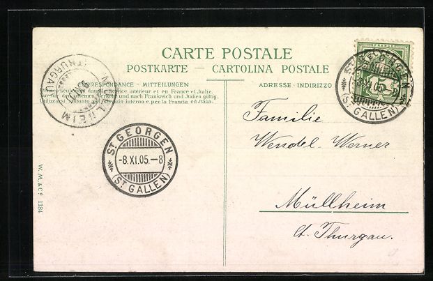 Cartoline postali: St. Gallen, Institut Dr. Schmid mit Anla – Usato da Berlin venduto da bartko-reher 1