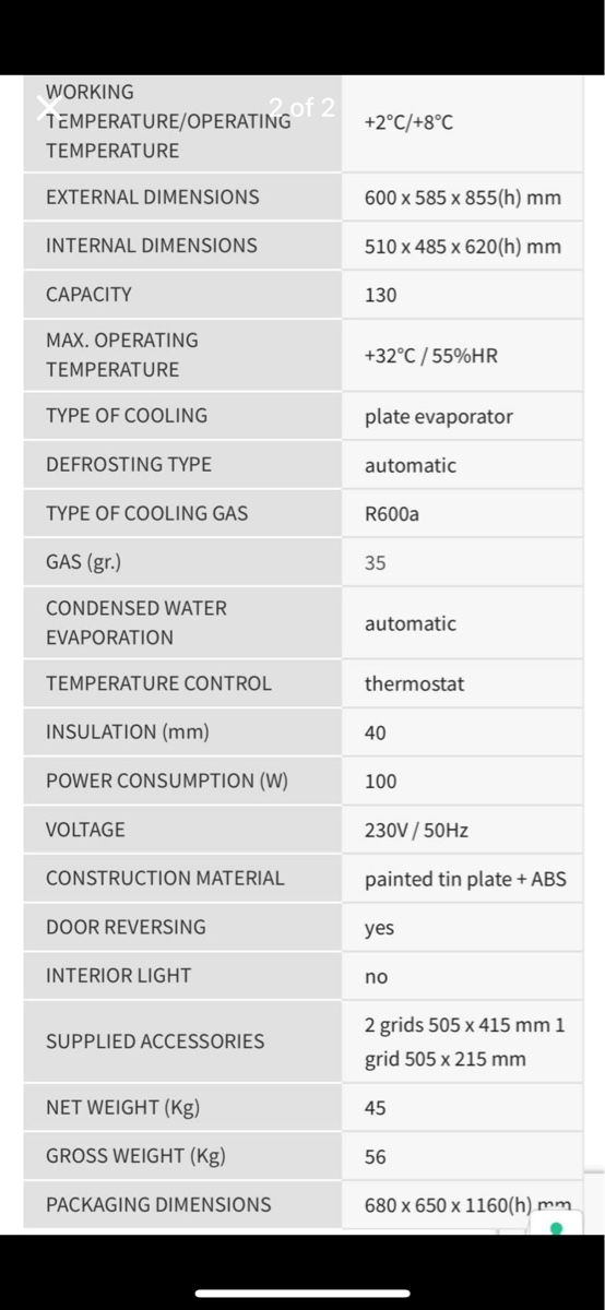 Frigoriferi: Forcar gastro under counter fridge – Usato da Chur venduto da vio_6qlk 1