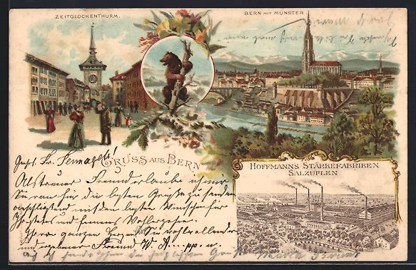 Ansichtskarten: Litho Bern, Amidonneries Hoffmann, Tour  – Gebraucht aus Berlin von bartko-reher