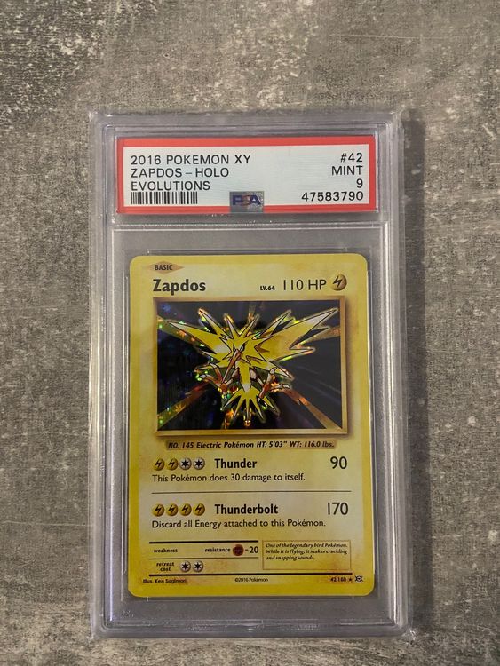 Zapdos Evolutions XY Pokemon PSA 9 Kaufen auf Ricardo