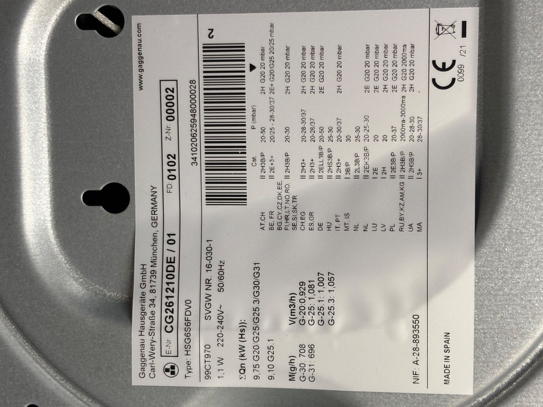 Gaggenau Cucine: Gaskochfeld – Usato da Kölliken venduto da liz-ann-10_hw 4