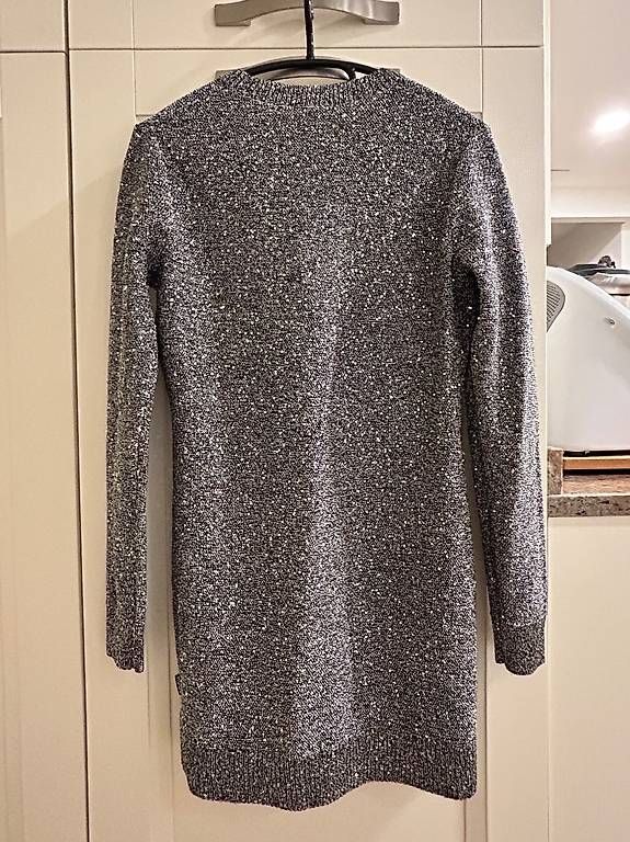 Vestiti: Hugo Boss Damen Pullover/Kleid, Grau mit Glitzer – Usato da Oftringen venduto da Solima 2