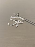 Ägyptischer Silber Anhänger mit Horus Auge Handarbeit 
