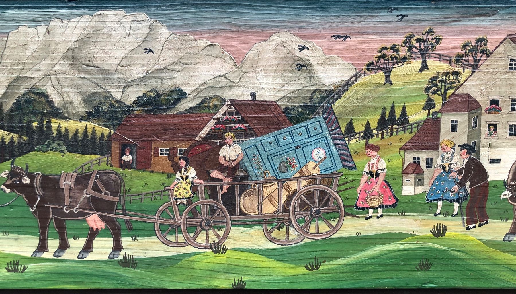 Dipinti: altes Gemälde Appenzell 71 cm x 25,5 cm – Usato da Rüthi (Rheintal) venduto da Kunsthaus777 4