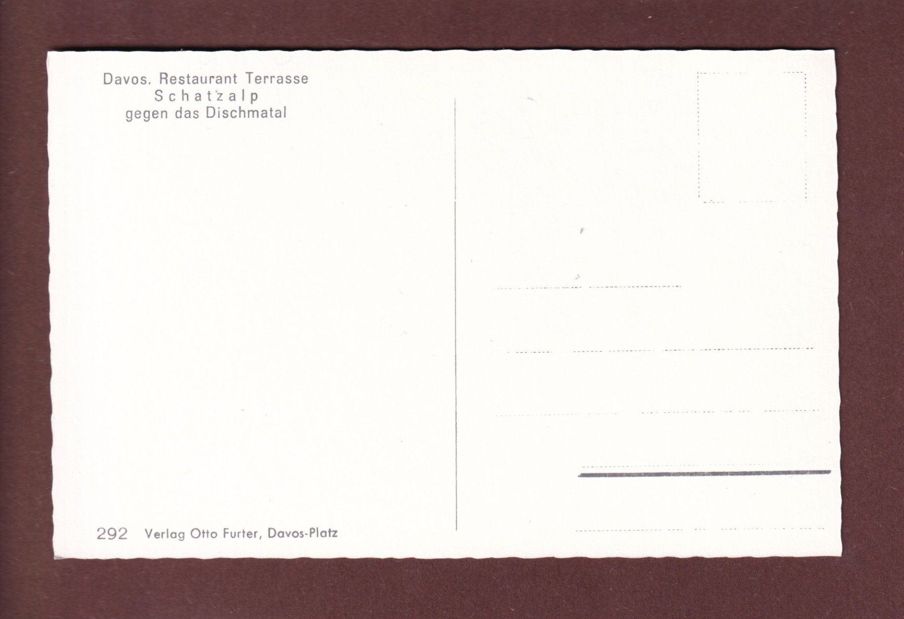 Cartes postales: DAVOS - Restaurant Schatzalp – D'occasion à Pully par nicecards 1