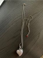 Guess Halskette Herz Anhänger Strass glänzend Silber chic