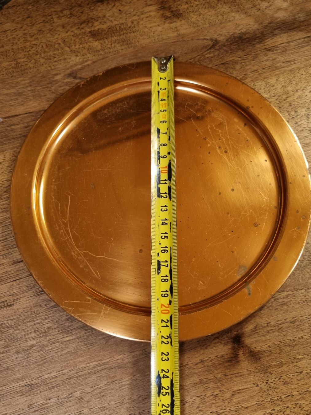 Piatti di portata: Rundes Kupfertablett Vintage ca. 22 cm – Usato da Scharnachtal venduto da devin03 2