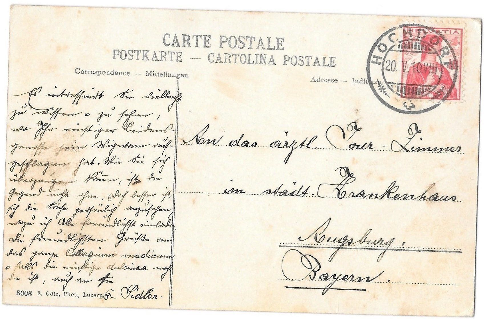 Cartoline postali: Hochdorf Teilansicht – Usato da Olten venduto da clotaldi 1
