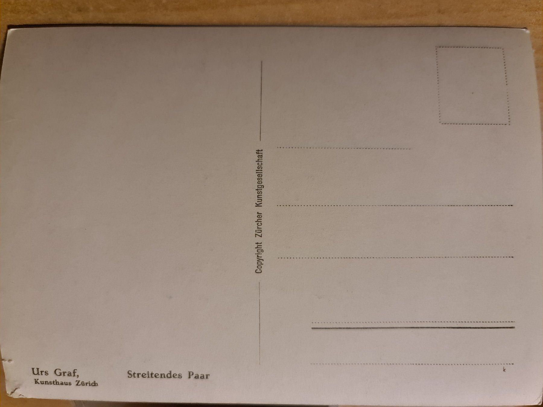 Cartoline postali: Ansichtskarte "Streitendes Paar", Urs Graf – Nuovo (secondo la descrizione) da Dintikon venduto da Vexi 1