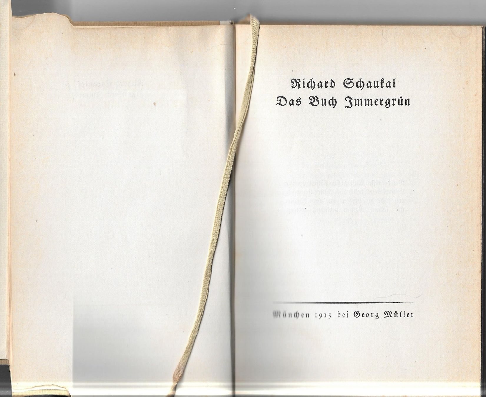 Libri: Richard Schakal - Das Buch Immergrün – Usato da Nunningen venduto da mercury-for-books 2