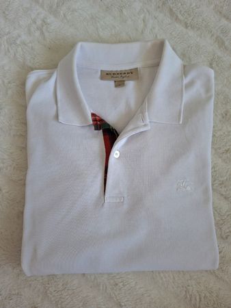 Polo Burberry blanc taille M