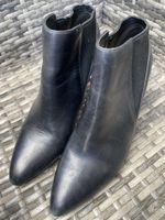 Schwarze Clarks Leder Stiefeletten Gr. 40, elegant