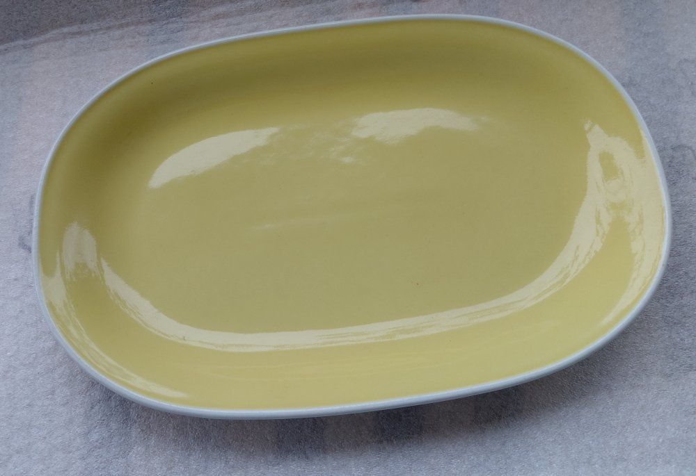 Rössler Piatti di portata: RÖSSLER Große Gelbe Platte 32x20,5cm -J08 – Usato da Morges venduto da vimajes12